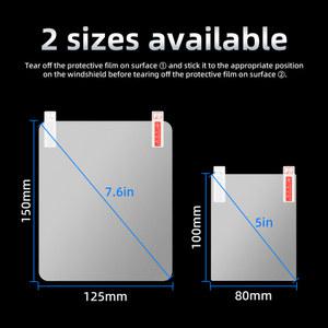 자동차 반사 부품 스크린 소비 150x125mm 보호 헤드업 HUD 필름 100x80mm 디스플레이 유리 전면