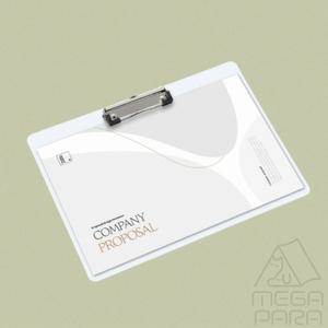 MEGAPARA 가로 클립보드 5P세트 A4화이트  화일판 문서받침대 클립보드판 결재판 서류받침대