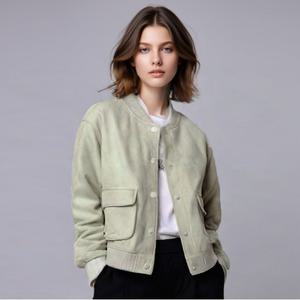 금강모피 25F/W 봄 가을 스웨이드 자켓 KLL-201 아이보리