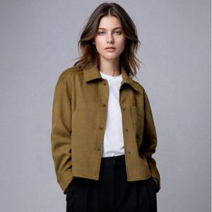 금강모피 25F/W 봄 가을 스웨이드 칼라넥 자켓 KSJ-204 브라운