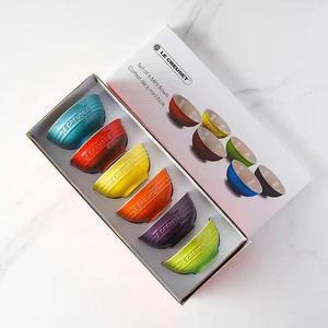 Le-Creuset 르크루제 마카롱 공기세트 밥그릇세트 컬러 레인보우 그릇 세트 세라믹 밥 429176