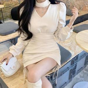 [셀러허브]홀터넥 H라트렌디인 여성 파티 원피스 블랙 타이트 (S31581045)