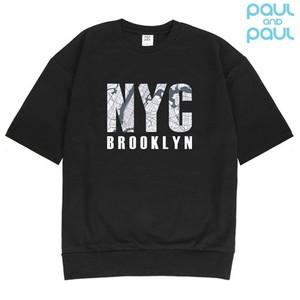 폴앤폴 NYC 브루클린 오버핏 반팔 맨투맨 5컬러 남여공용
