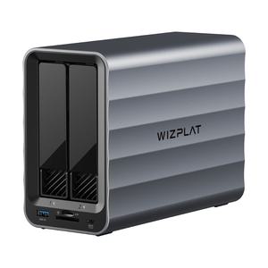 위즈플랫 HDX200UH 2베이 레이드 외장하드 스토리지 USB 허브