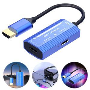 C 타입 케이블과 HDMI 호환 가능 알루미늄 합금 스위치 스팀 데크 ROG 앨리용 아이폰 호환 호환 5 화웨이 메이트 60 PURA70 DC 5V 4K @ 60HZ