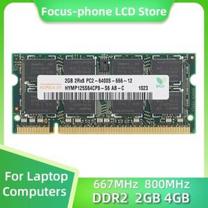 노트북 램 메모리, DDR2, 2GB, 667MHz, 800MHz, 2R × 8, SODIMM PC2-5300 6400, 1.8V 200 핀
