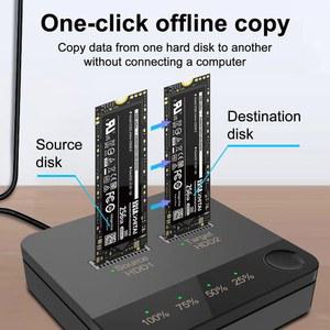 하드디스크 로터 LED 있는 드라이브 하드 데이터 읽기 도킹 복제기 스테이션 변속기 표시기가 SSD 듀얼 저장