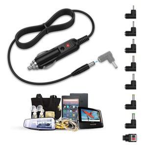 자동차 어댑터 케이블 휴대용 8 LED 플레이어 12V DC GPS 충전기 범용 24W 차량용 DVD 포함 코드 조명 전원 시트 Snailax