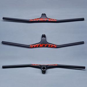 싱크로스 카본 핸들바, MTB 일체형 스템-17 도 플랫 바 모양, 자전거 산악 부품