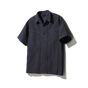 매장정품 일꼬르소 IL CORSO 가먼트다잉 오픈카라 반팔 셔츠 차콜그레이 IESH4E408CG 577167