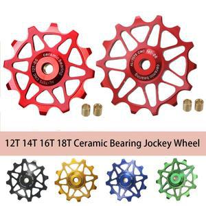 12T 14T 16T 18T MTB 자전거 세라믹 베어링 자키 휠 좁은 와이드 치아 Shimano Sram 용 뒷 변속기 풀리 롤