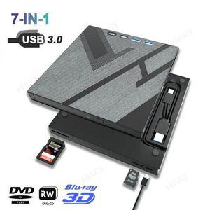외장ODD 노트북 PC용 외장 블루레이 드 USB 30 C BD DVD CD-RW 플레이어 SD TF 카드 슬롯 휴대용 버너 7 in