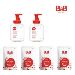 [비앤비] 젖병세정제 (거품) 450ml 용기 2입+ 400ml 리필 4입