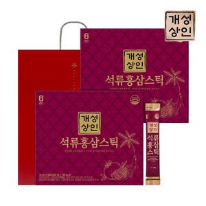 (1+1)[개성상인] 석류홍삼스틱 (10mlx30포)/총2박스 + 쇼핑백