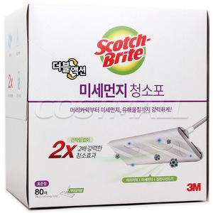 3M 스카치브라이트 미세먼지 마른걸레 청소포 80매
