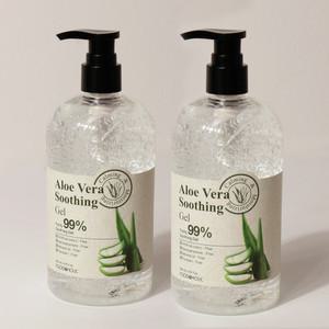 (2개)푸드어홀릭 알로에베라 수딩젤 500ml /펌프형 병풀추출물함유 진정 수딩겔 수분크림