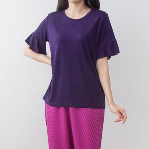 까르죠아 빅사이즈 나팔 소매 반팔 티셔츠 마담 40대 50대 엄마옷 중년여성의류