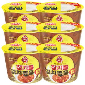 오뚜기 컵밥 참기름 김치볶음밥 x 6개 / 간편식