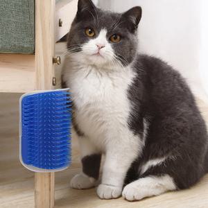 모서리 코너 부착 펫 고양이 브러시 셀프 빗질 캣닢 보관