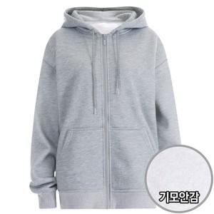 빅사이즈 남녀공용 아우터 집업 기모후드 데일리 점퍼 LEB-WJP-1642-그레이