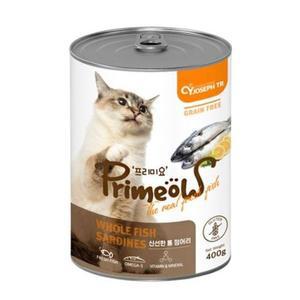 [OFM853N2]프리미요 고양이 캔 통조림 캣 통정어리 400g