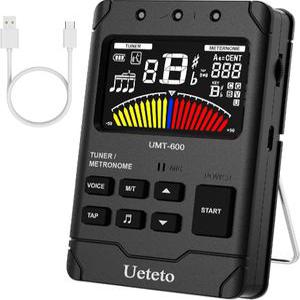 Ueteto  메트로놈 튜너  디지털 기타 베이스 바이올린 우쿨렐레 반음계 튜닝 모드