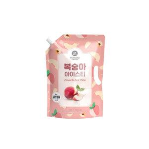 맥널티 아이스 복숭아 아이스티 대용량 파우치 1L