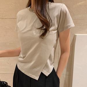 M. 실켓 언발 랩 티셔츠[티셔츠C0227R1]