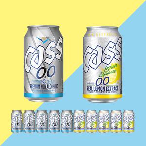 [무료배송]오비맥주 제로 355ml 12캔 혼합(카스 355ml 6캔+레몬 330ml 6캔)