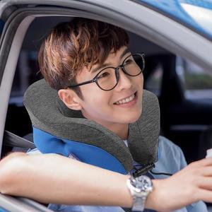 넥필로 메모리폼 목베개(블루) 휴대용목쿠션