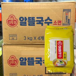 오뚜기 알뜰국수 소면 3kg 1박스(4개)
