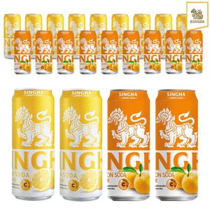 싱하 탄산음료수 한정행사 레몬소다제로330ml 11개+유자레몬소다제로330ml 11개 (총22개) 하이볼칵테일에이드