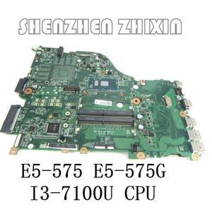 Yourui 에이서 아스파이어 E5-575 E5-575G 노트북 마더보드, i3-7100U CPU 포함, REV:E DDR4 메인보드, DAZ