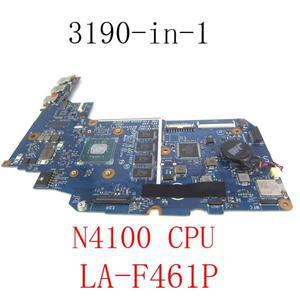 DELL INSPIRON 3190 용 2-in-1 노트북 마더보드 N4100 CPU LA-F461P CN-038F0D 노트북 메인보드 전체 테스