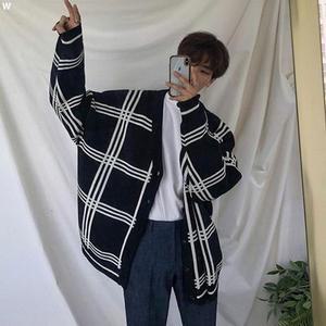 [라일리] Rly 남성2컬러 간절기아우터 루즈핏체크 가디건 IS-JK16