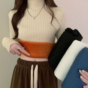 [오노마] ONM 여성 기모 목폴라 티셔츠 1P 겨울 안감 이너 니트티