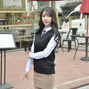 [오노마] ONM 교복조끼 롱 보풀방지 블랙