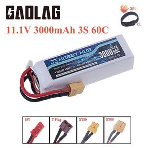 RC 헬리콥터 항공기 쿼드콥터 자동차 비행기용 LiPo 배터리 T JST XT30 XT60 플러그 포함 3s 3000mAh 11.1V