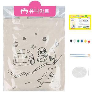 [KGPQT3YS_4B]유니아트 캔버스가방 물감세트 공작 G75
