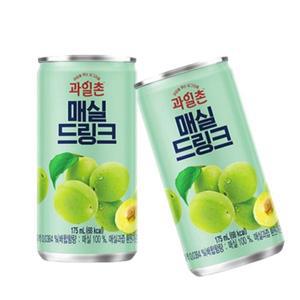 과일촌 매실 드링크 175ml x 60캔 과즙 소캔 미니캔 탕비실 음료