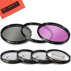 7피스 40.5mm 필터 세트에는 소니 호환 ZV E10, 알파 A5000, A5100, A6000, A6300, A6500, NEX 5TL, NEX 6 카메라용 PC 키트(UV CPL FLD) 3개와 클로즈업 세트 4개가 포함되어 있습니다(16 50mm E 마운트 렌즈 포함)