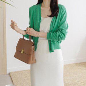 [옷자락]여자 간절기 데일리 10컬러 크롭 단추 베이직 가디건_P374518349