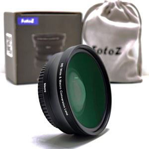 FOTOZ 49MM 0.75배 HD 광각 변환 렌즈(W /MACRO 부분), 캐논 호환 EOS M6 M50 MARK II M100 M200 R50 R100 액세서리, EF M 15 45MM RF S 18 키트 렌즈와 가능