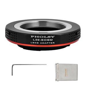 PHOLSY 렌즈 마운트 어댑터 L39 ~ EF M 라이카 M39 (L39 LTM 39MM) 캐논 호환 (EOS M) 카메라 본체 EOS M, M2, M3, M5, M6, M10, M50, M100, M200, M50 II, M6 EOSM