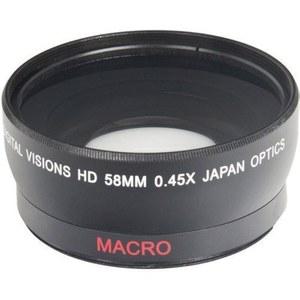 58MM Wide Angle 0.45x Converter Lens w /Macro Close-Up Attachment for EOS Rebel T6s, T6i, SL1, T5, T5i, T4i, T3, T3i, T1i, T2i, XSI, XS, XTI, XT, 70D, 60D, 60Da, 7D, 5D, 1D Digital SLR Cameras