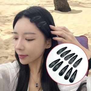 [기타]4.8cm 똑딱핀 미니똑딱핀 검정 머리핀 10P (WFGTH3M)