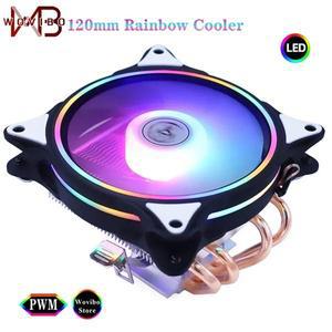 Wovibo-CPU 쿨러 120mm 팬 환풍기 PWM 4 핀 로우 프로파일 LGA 775 1150 1151 1155 1156 1200 1700 X79 X99