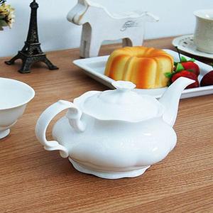 [ME415236_52C5]디자인의 퓨어화이트 도자기 티포트