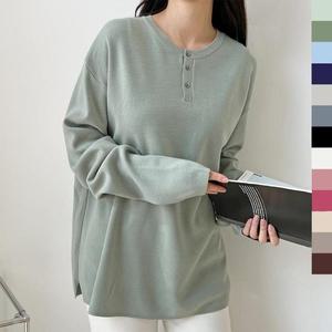 [오노마] ONM 정장 코디 오피스룩 카라넥 봄 여성니트 티셔츠