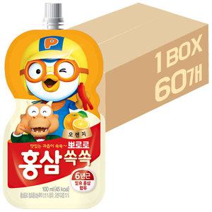 팔도 뽀로로 홍삼쏙쏙 오렌지 100ml x 60개 / 음료수 어린이음료
